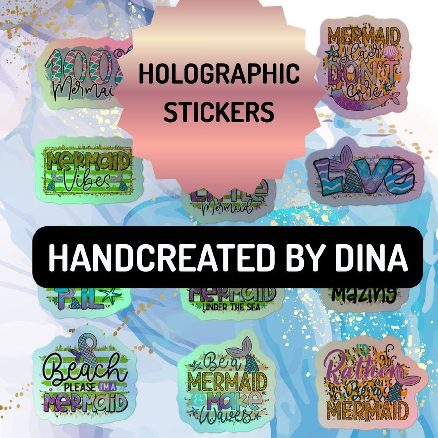 Holographic Mermaid Stickers Set 2