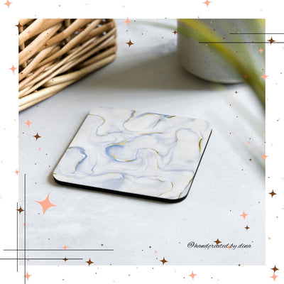 Marbled Cork-Back Coaster Collection, Eco-Friendly Drink Coasters to Protect Surfaces, Great Gift for Newlyweds or Friends