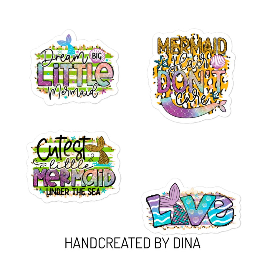 Bubble-free Dream Big Stickers, Durable Vinyl Mermaid Stickers Perfect for Notebooks and Laptops