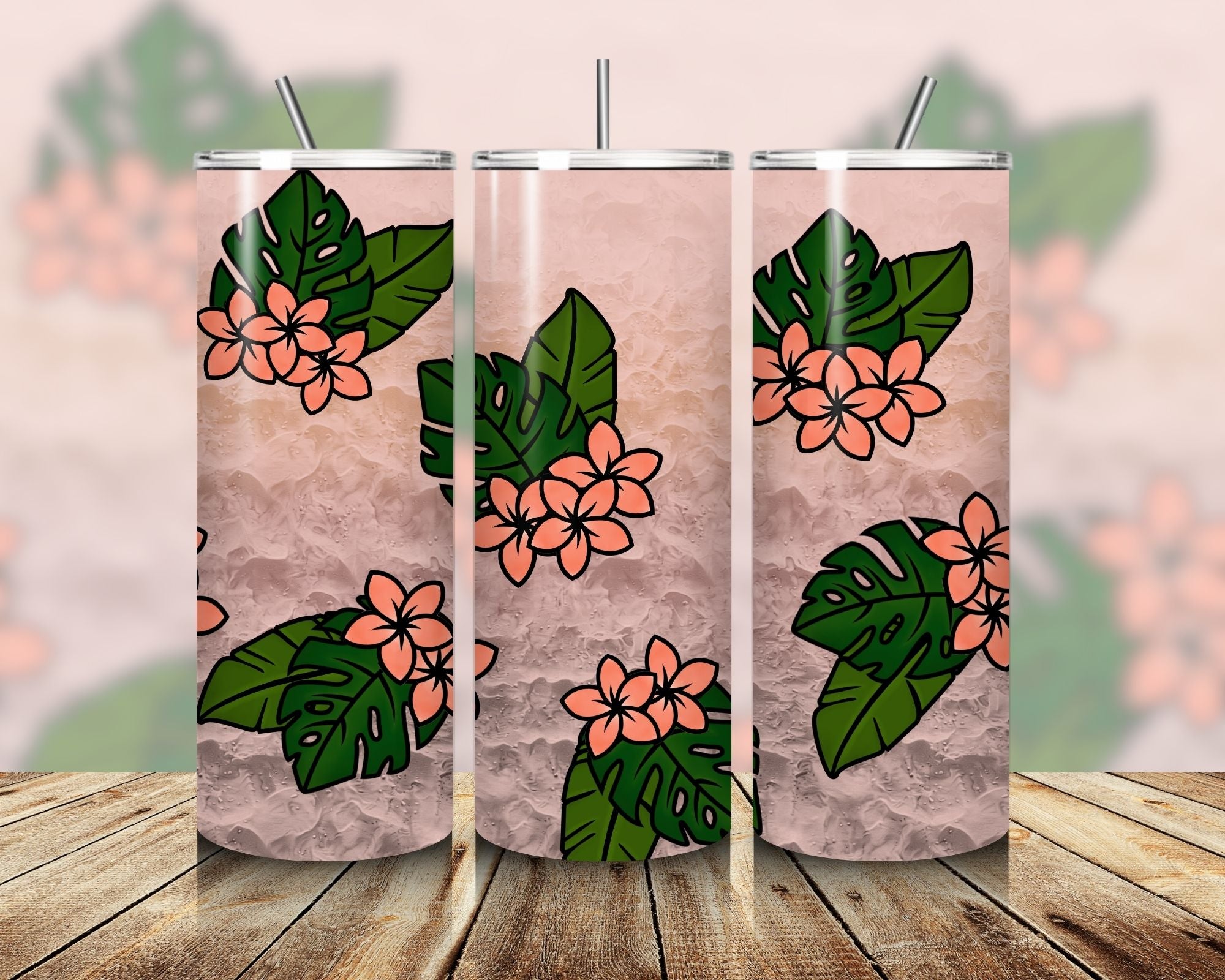 Stainless Steel Tropical Tumbler, Durable Water Bottle for Everyday Hydration, Unique Gift Ideal for Outdoor Adventurers