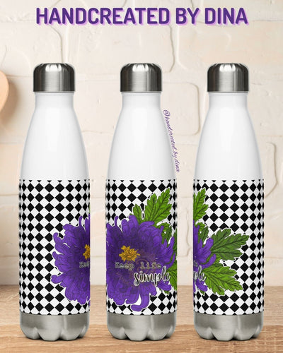 Chrysanthemum Stainless Steel Water Bottle, Durable Insulated Drink Container for Sports and Travel, Ideal Gift for Fitness Enthusiasts