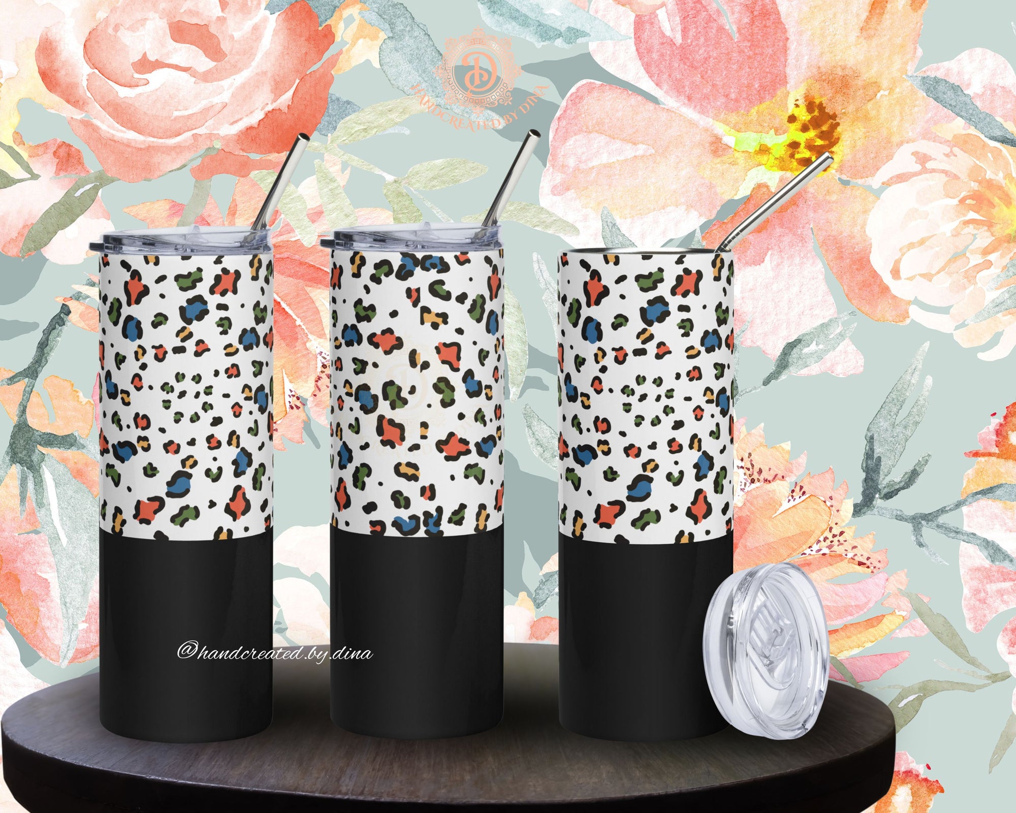 Leopard Print Stainless Steel Tumbler, Eco-Friendly Stylish Drinkware for Everyday Use