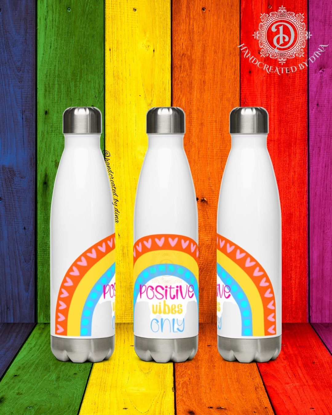 Positive Rainbow Stainless Steel Water Bottle, Insulated Travel Flask for Hydration on-the-go, Perfect for Eco-Friendly Gifts