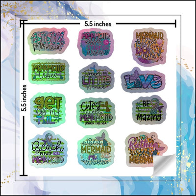 Holographic Mermaid Stickers Set 2