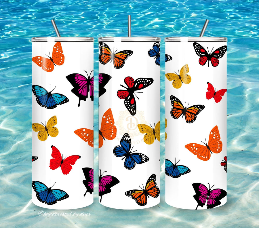 Butterfly Stainless Steel Tumbler, Durable Water Bottle for Everyday Hydration, Unique Gift Idea for Outdoor Adventurers