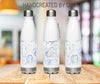 Marbled Stainless Steel Water Bottle, Personalised and Leak-Proof Travel Flask for Unique Birthday or Holiday Gifts
