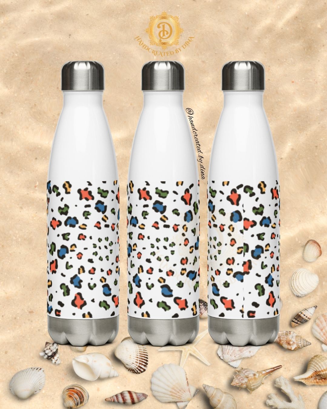 Leopard Print Stainless Steel Water Bottle, Stylish Reusable Drinkware for Daily Hydration, Great Gift for Eco-Conscious Friends