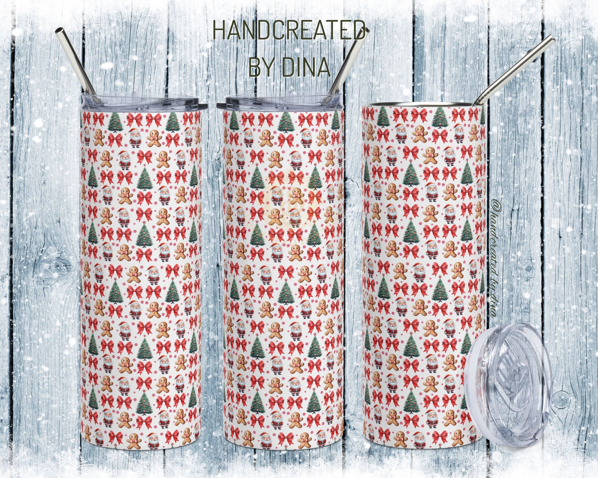 Christmas Print Stainless Steel Tumbler, Durable Insulated Travel Cup for Hot or Cold Beverages, Perfect Gift for Outdoors Enthusiasts