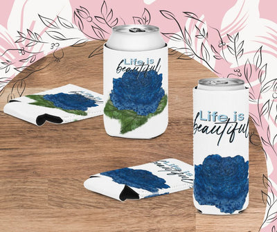 Rose Slim Can Cooler, Tall Drink Holder, Insulated Beverage Sleeve, Party Essential, Great For Events, Drink Keeper