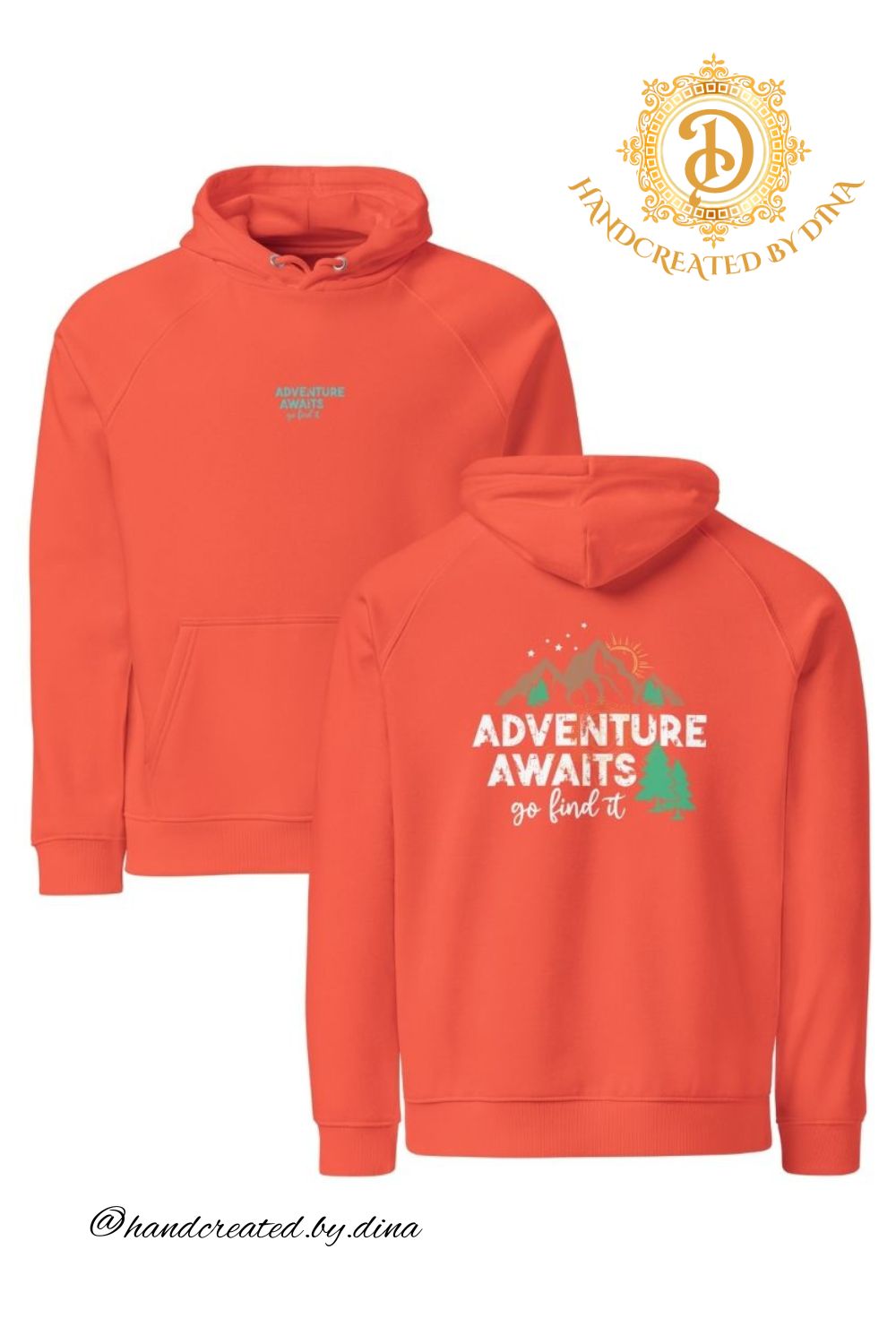 Adventure Awaits Unisex Eco Raglan Hoodie