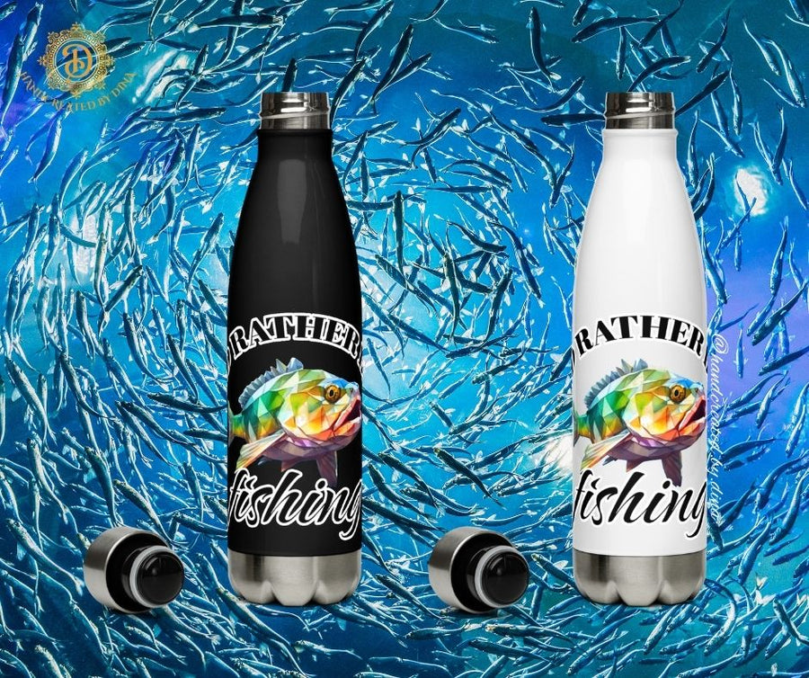 Fishing Stainless Steel Water Bottle, Durable Insulated Drink Container for Sports and Travel, Ideal Gift for Fishing Enthusiasts