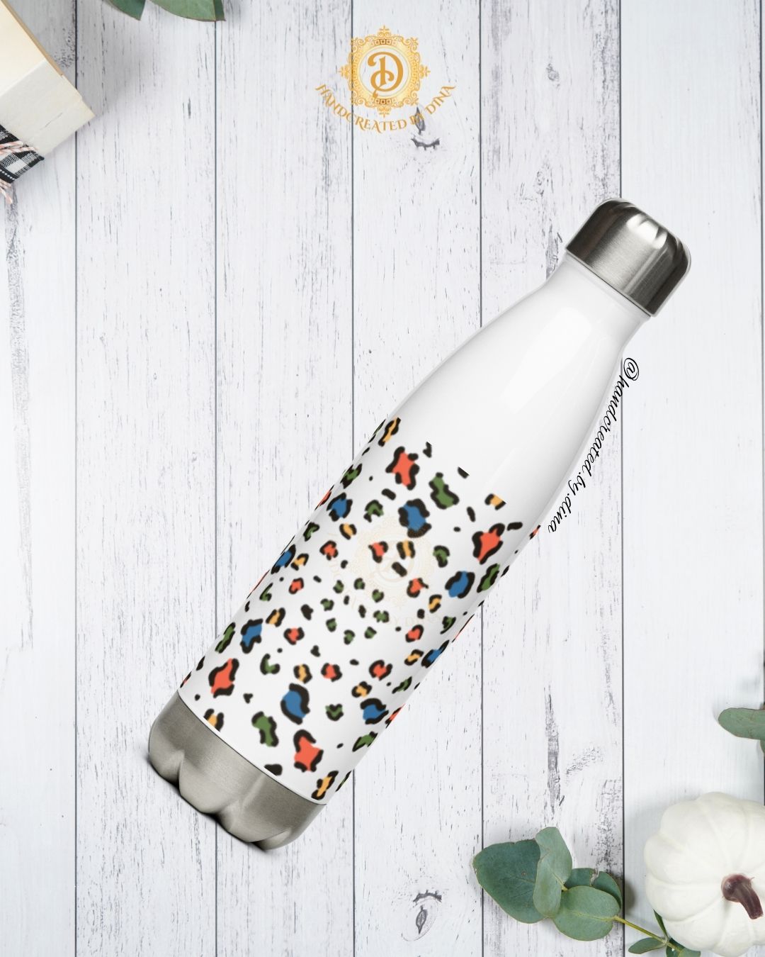 Leopard Print Stainless Steel Water Bottle, Stylish Reusable Drinkware for Daily Hydration, Great Gift for Eco-Conscious Friends
