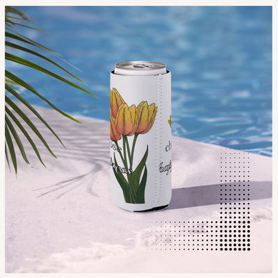 Stylish Tulip Neoprene Beverage Sleeve for Keeping Drinks Cold, Great Gift for Picnics and Tailgating Celebrations.