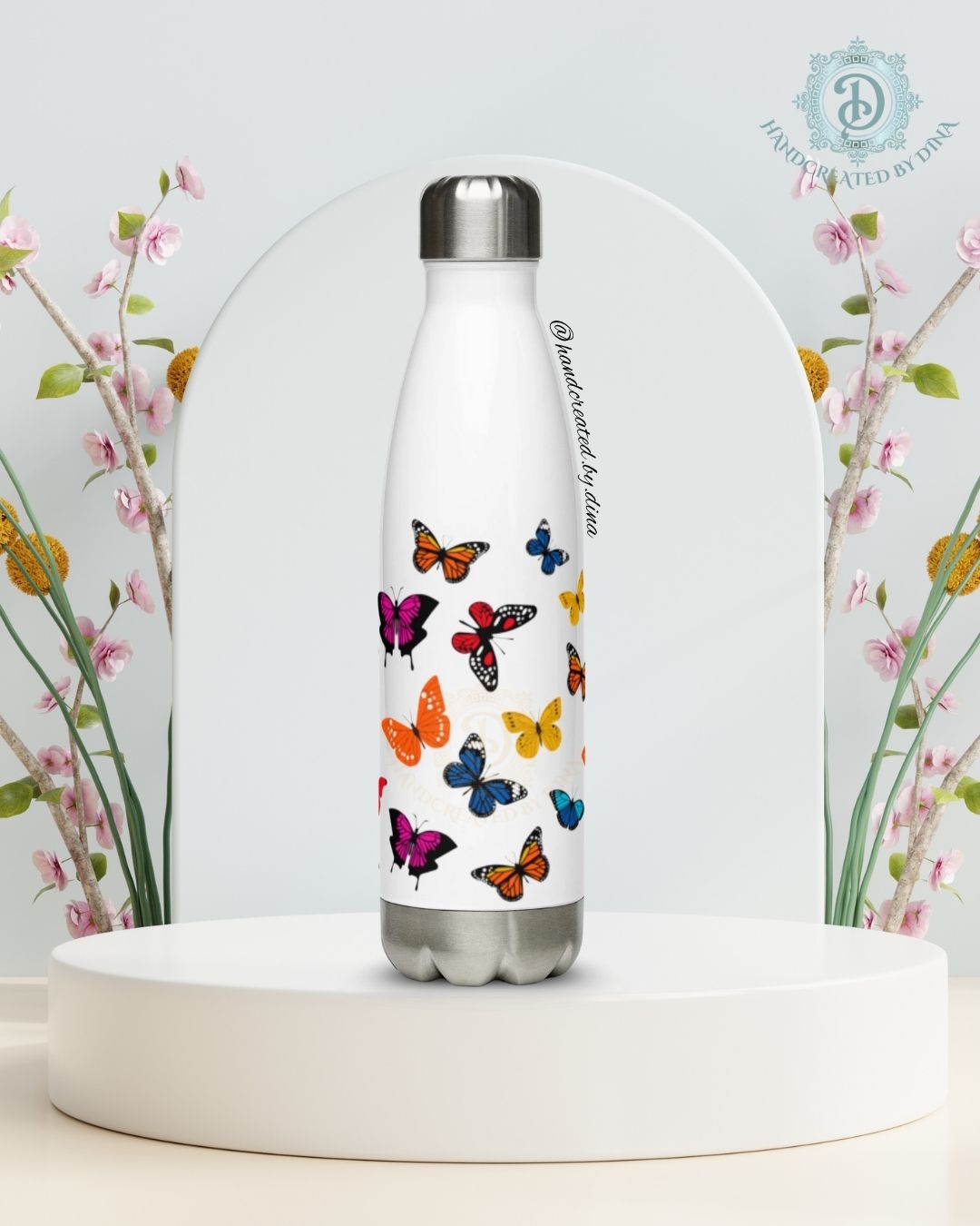 Butterfly Stainless Steel Water Bottle, Stylish Reusable Drink Container for Everyday Use, Great Gift for Eco-Conscious Friends