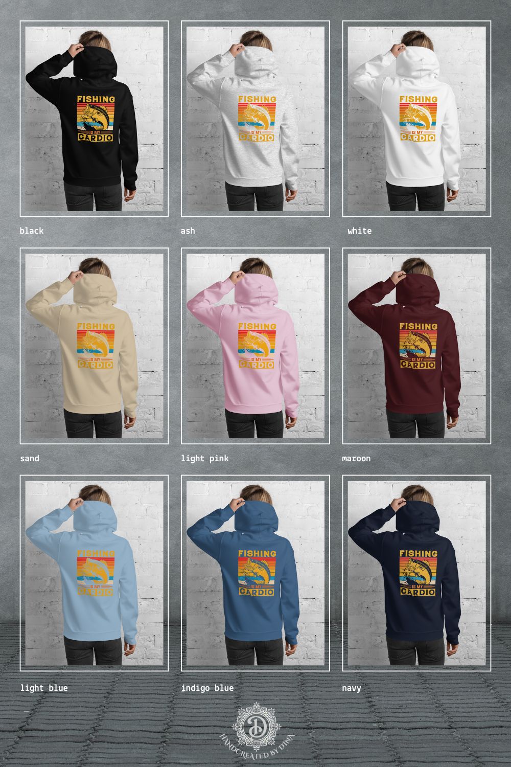 Fishing Is My Cardio Gildan 18500 Heavy Blend Hoodie, Unisex Style Hoodie