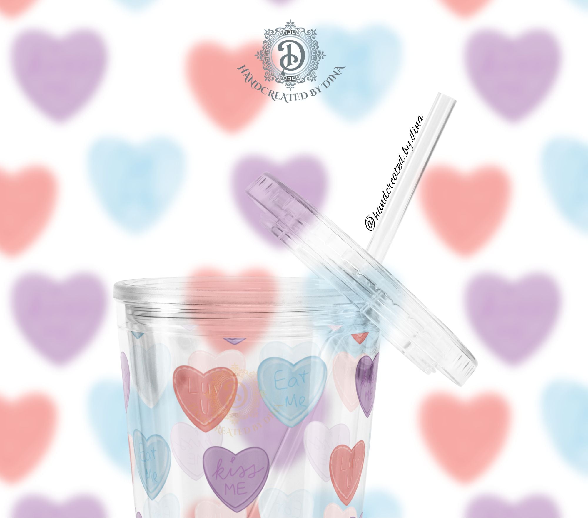 Transparent Plastic Candy Tumbler, Spill-Proof Cup, Clear Travel Mug, Reusable Drink Container, Eco-Friendly Tumbler, Gift