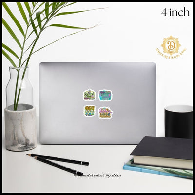 Beach Please Durable Vinyl Stickers, Mermaid Kiss Cut Stickers Great for Laptops