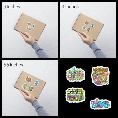 Bubble-free Dream Big Stickers, Durable Vinyl Mermaid Stickers Perfect for Notebooks and Laptops