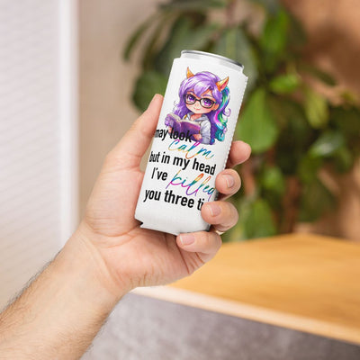 I May Be Calm Can Cooler, Drink Insulator, Beverage Chiller, Travel Drink Holder, Camping Gear, Outdoor Picnic, Tailgating Essential