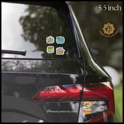 Beach Please Durable Vinyl Stickers, Mermaid Kiss Cut Stickers Great for Laptops