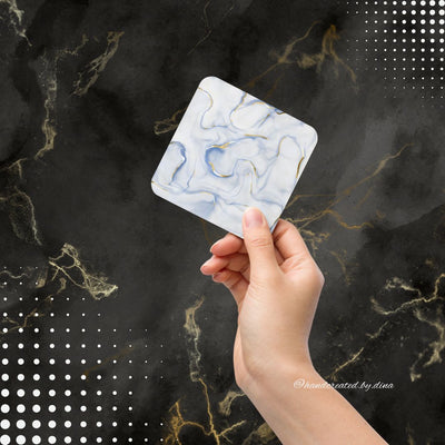 Marbled Cork-Back Coaster Collection, Eco-Friendly Drink Coasters to Protect Surfaces, Great Gift for Newlyweds or Friends