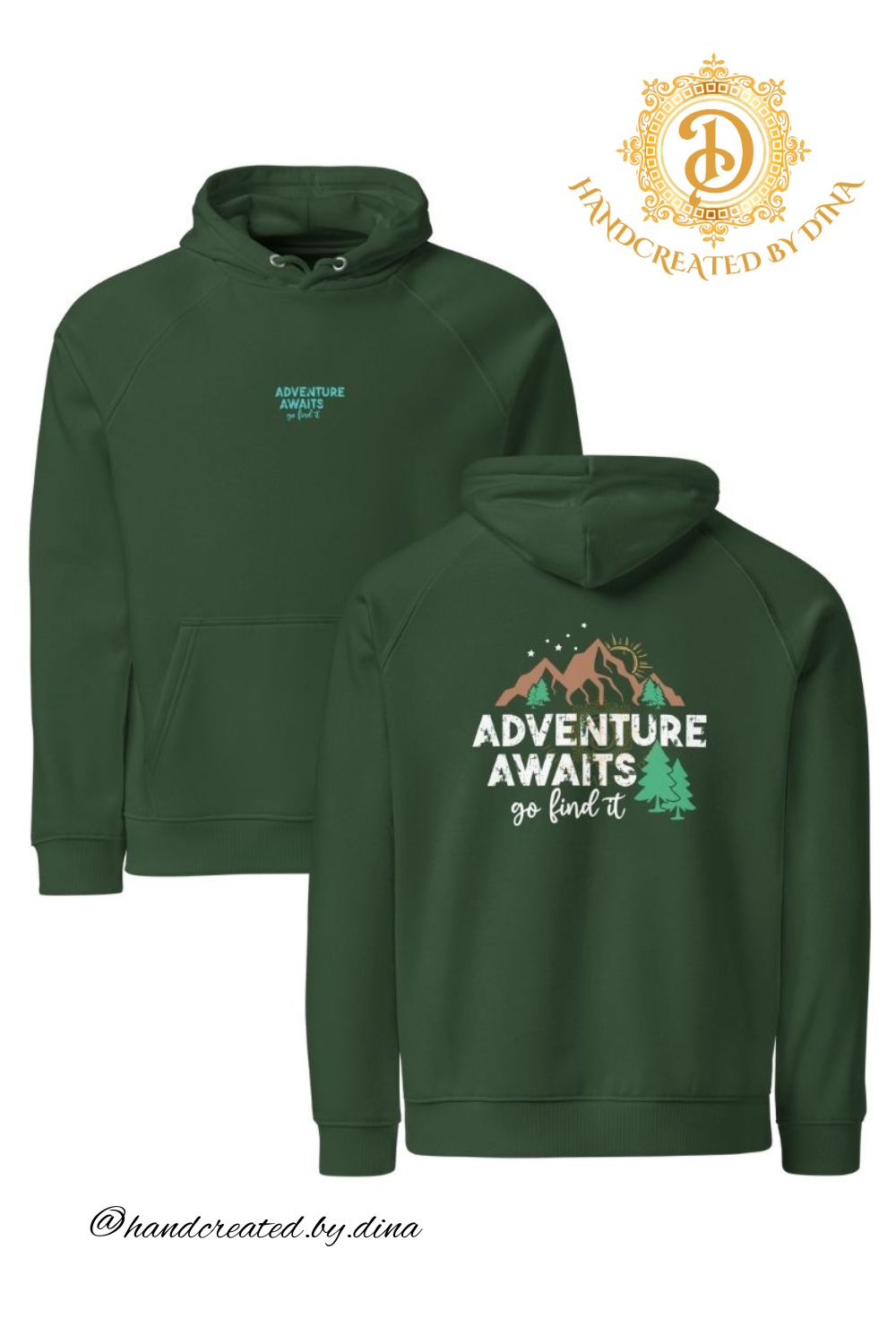 Adventure Awaits Unisex Eco Raglan Hoodie
