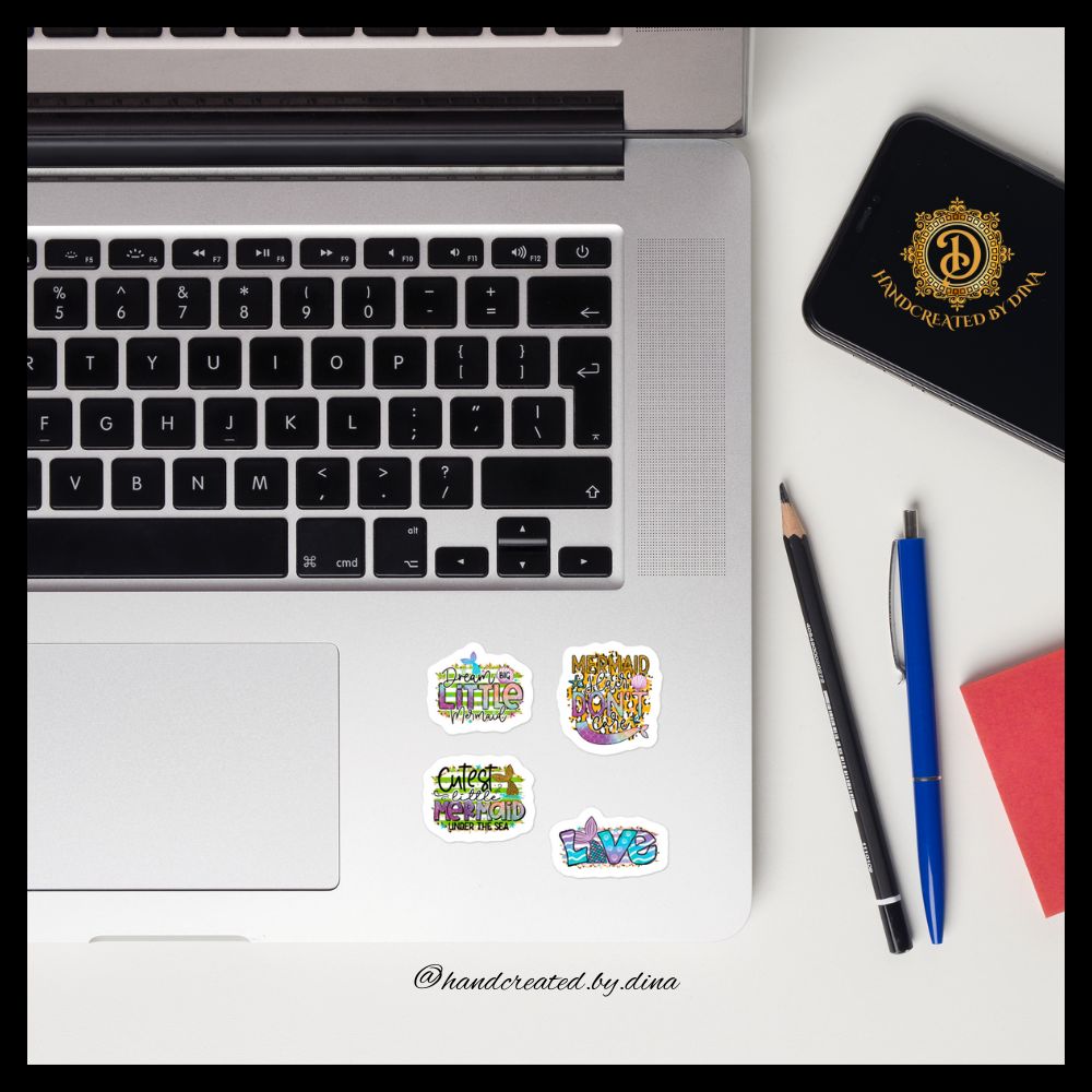 Bubble-free Dream Big Stickers, Durable Vinyl Mermaid Stickers Perfect for Notebooks and Laptops