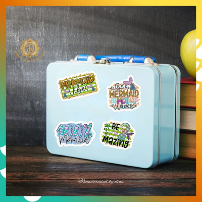 Sassy Bubble-free Stickers, Mermaid Stickers for Laptop Ideal for Drink Bottles