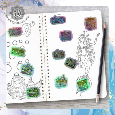 Holographic Mermaid Stickers Set 2