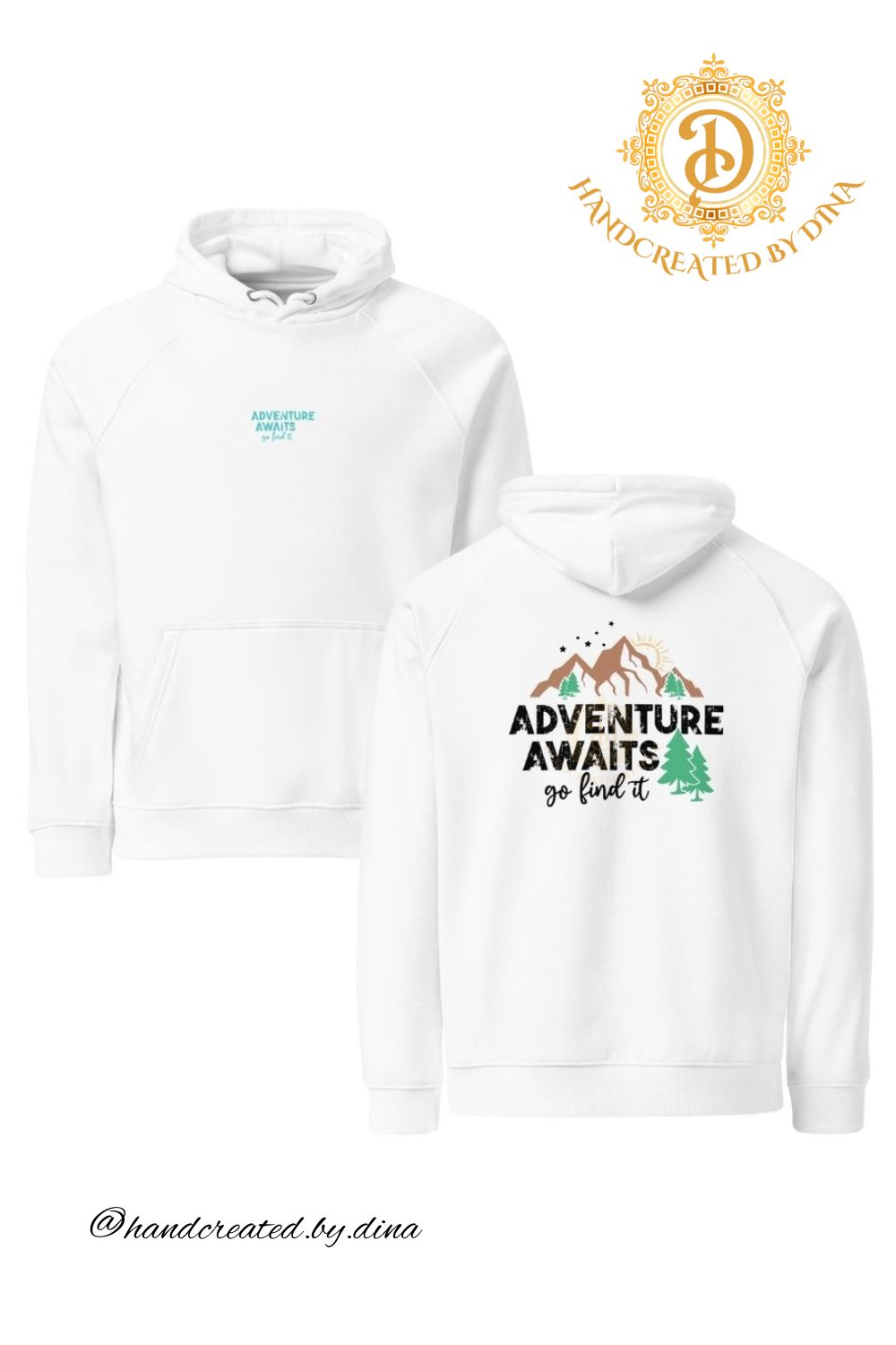 Adventure Awaits Unisex Eco Raglan Hoodie
