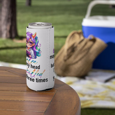 I May Be Calm Can Cooler, Drink Insulator, Beverage Chiller, Travel Drink Holder, Camping Gear, Outdoor Picnic, Tailgating Essential