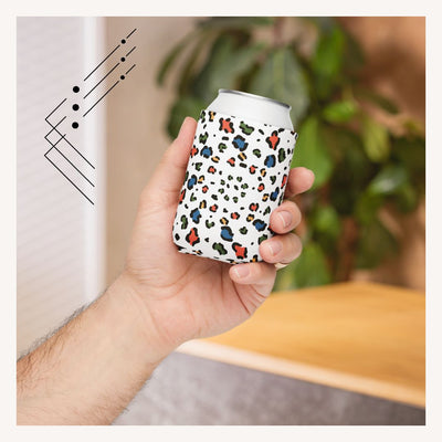 Leopard Print Can Cooler Sleeve, Stylish Beverage Holder for BBQs and Parties, Great Gift Idea for Friends and Family