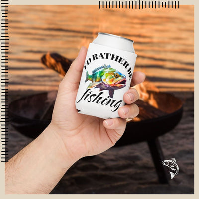 Fishing Can Cooler, Insulated Beer Holder, Slim Line Beverage Cooler Perfect For Her, Great For Him