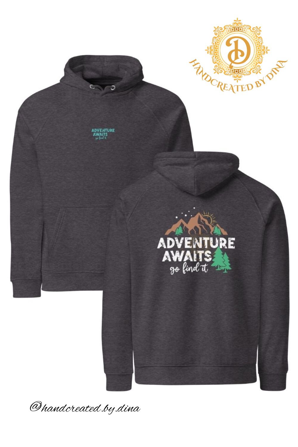Adventure Awaits Unisex Eco Raglan Hoodie