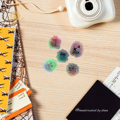 Holographic Affirmation Sticker Set 1, Durable Vinyl Notebook Sticker Set Perfect for Crafting