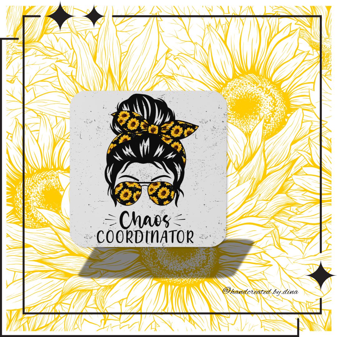 Cork-back coaster set with Girl Print, Perfect Drink Coaster, Eco-Friendly Durable Coaster, Drink Accessory, Table Drink Protector