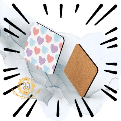 Candy Cork-Back Coaster, Coffee Coaster, Durable Coaster, Desk Accessory, Dining Decor, New Home Gift
