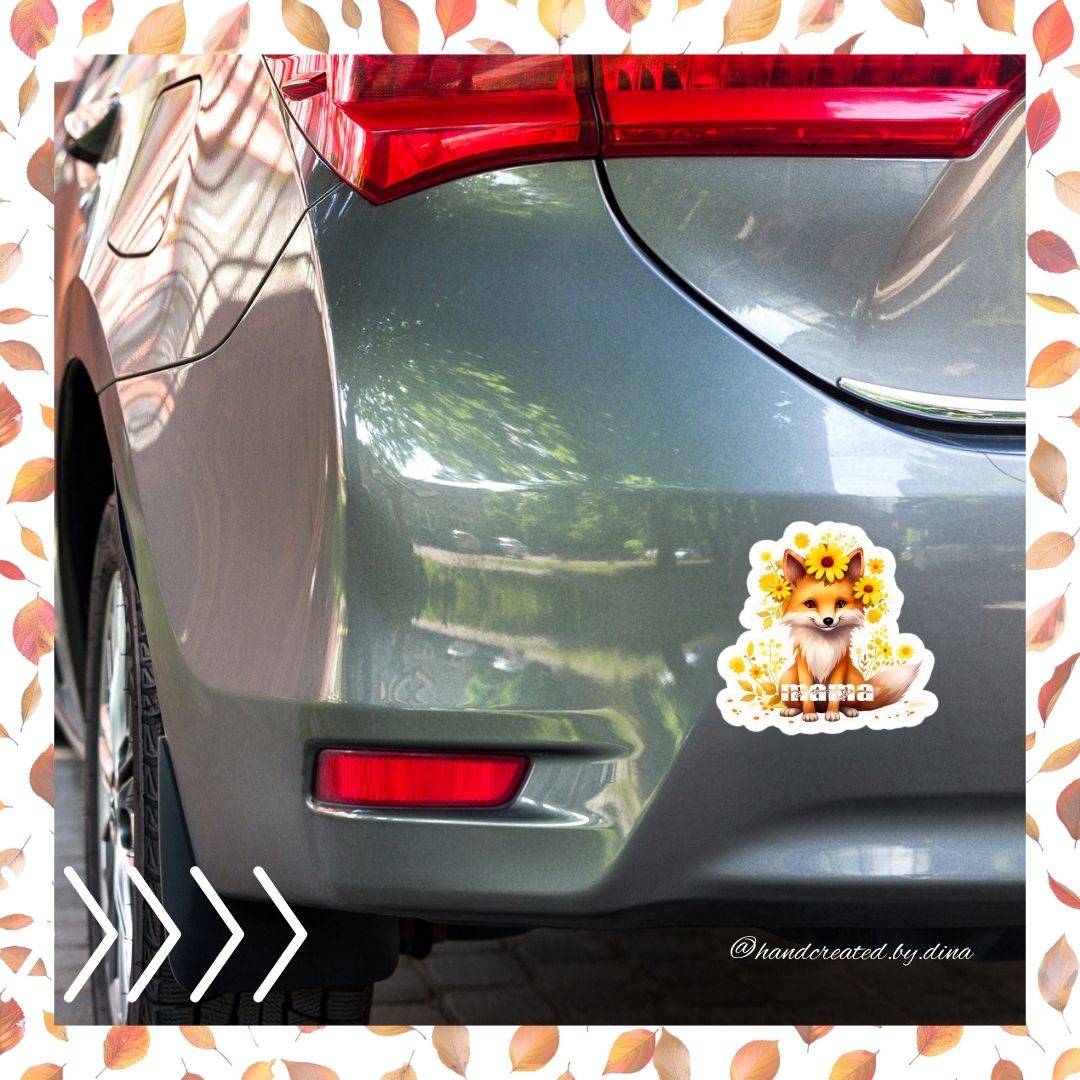 Foxy Mama Bubble-free Sticker, Durable Vinyl Sticker Ideal for Laptops