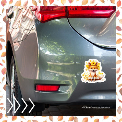 Foxy Mama Bubble-free Sticker, Durable Vinyl Sticker Ideal for Laptops