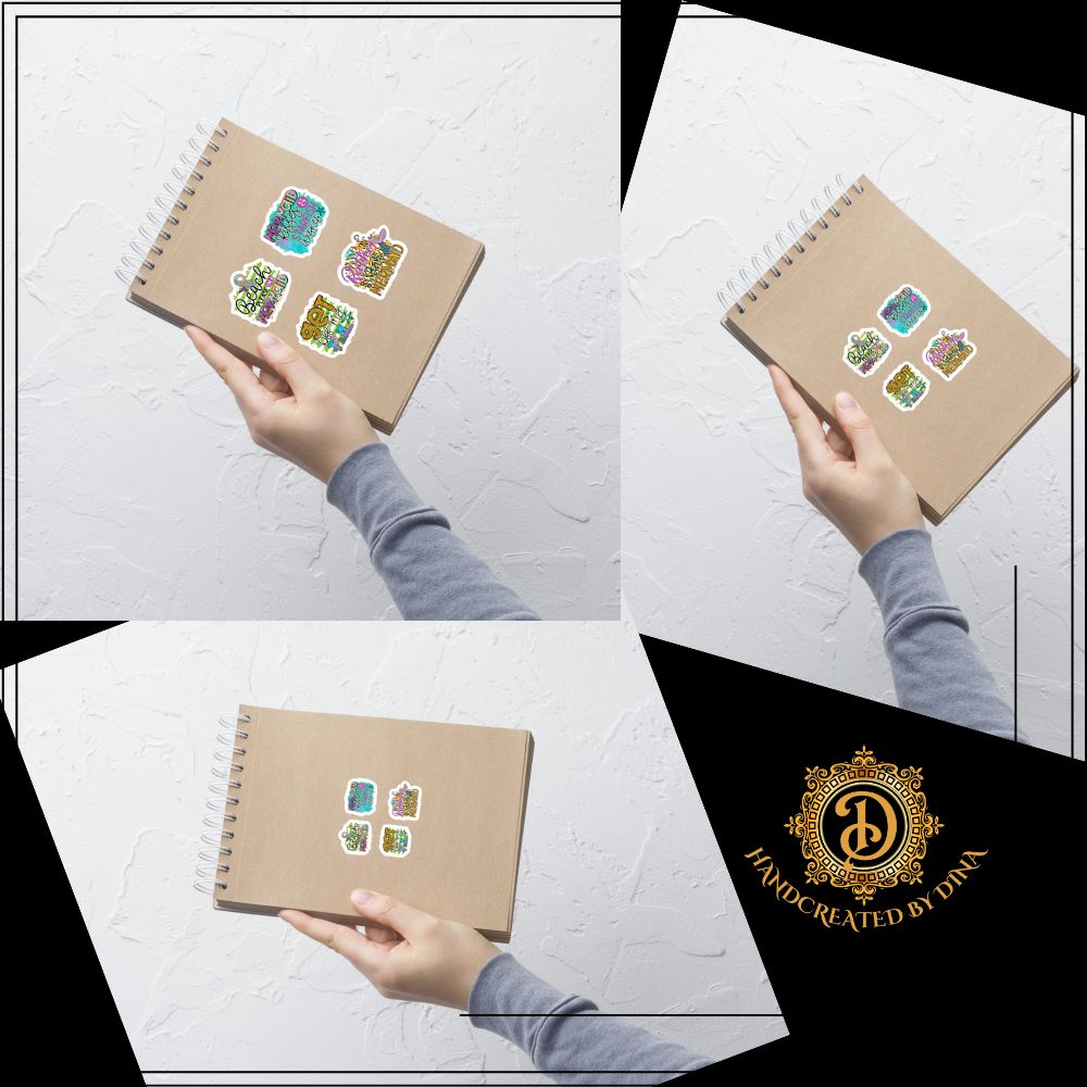 Beach Please Durable Vinyl Stickers, Mermaid Kiss Cut Stickers Great for Laptops