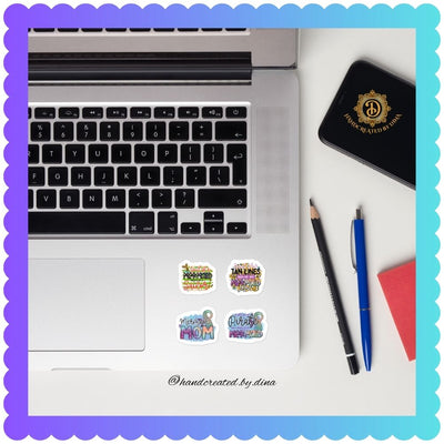 Bubble-free Mermaid Mom Stickers, Mermaid Stickers for Notebooks—Great for Crafting