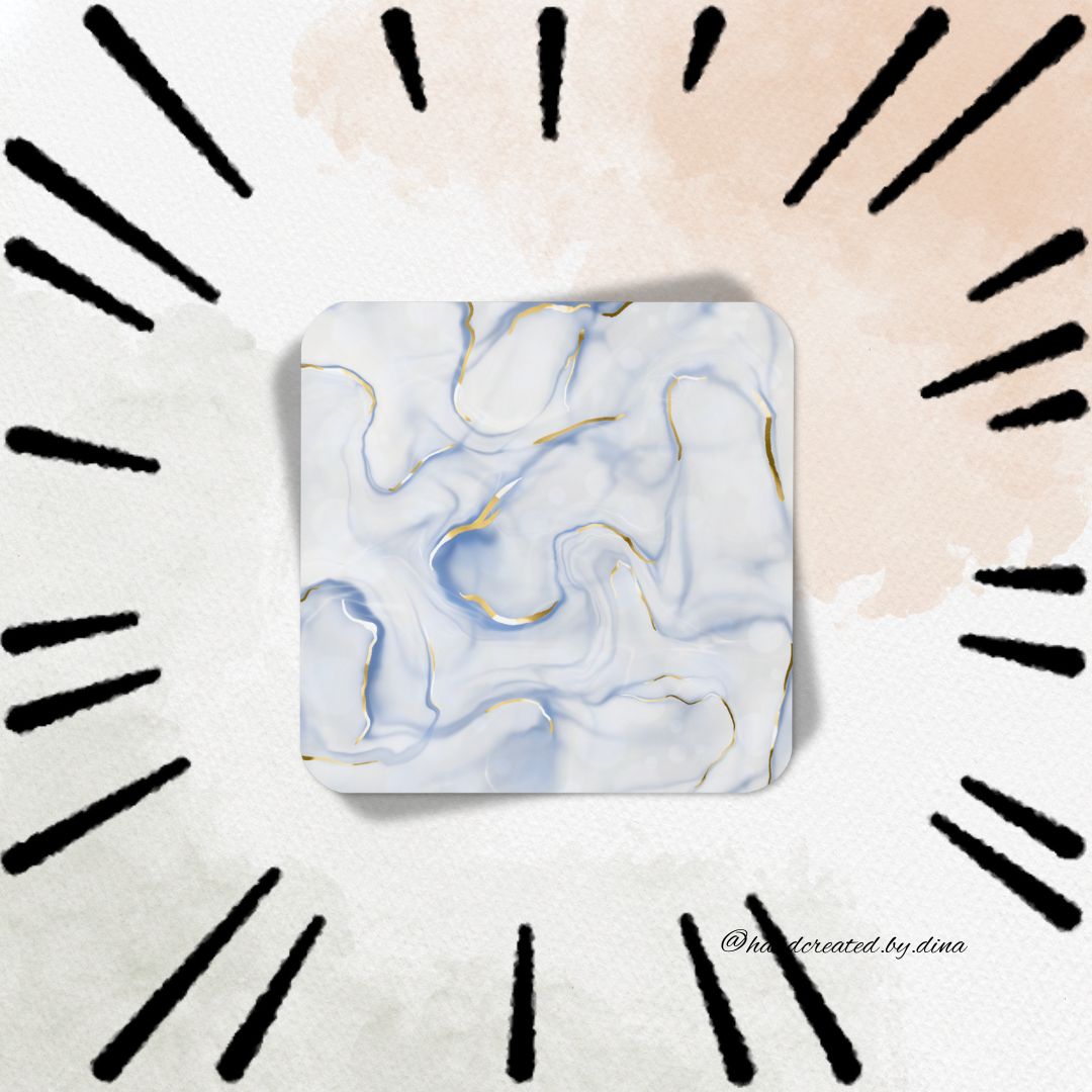 Marbled Cork-Back Coaster Collection, Eco-Friendly Drink Coasters to Protect Surfaces, Great Gift for Newlyweds or Friends