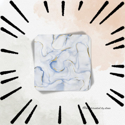 Marbled Cork-Back Coaster Collection, Eco-Friendly Drink Coasters to Protect Surfaces, Great Gift for Newlyweds or Friends