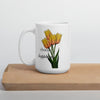 Tulip White Glossy Mug, Modern Ceramic Cup for Everyday Use, Best Gift for Tea Aficionados or Personalised Presents