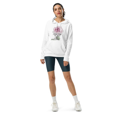 Adidas Floral Print Hoodie Fleece Sweatshirt, Cozy Activewear, Unisex Attire, Warm Loungewear, Sporty Casual Hoodie