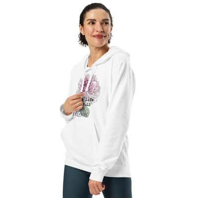 Adidas Floral Print Hoodie Fleece Sweatshirt, Cozy Activewear, Unisex Attire, Warm Loungewear, Sporty Casual Hoodie