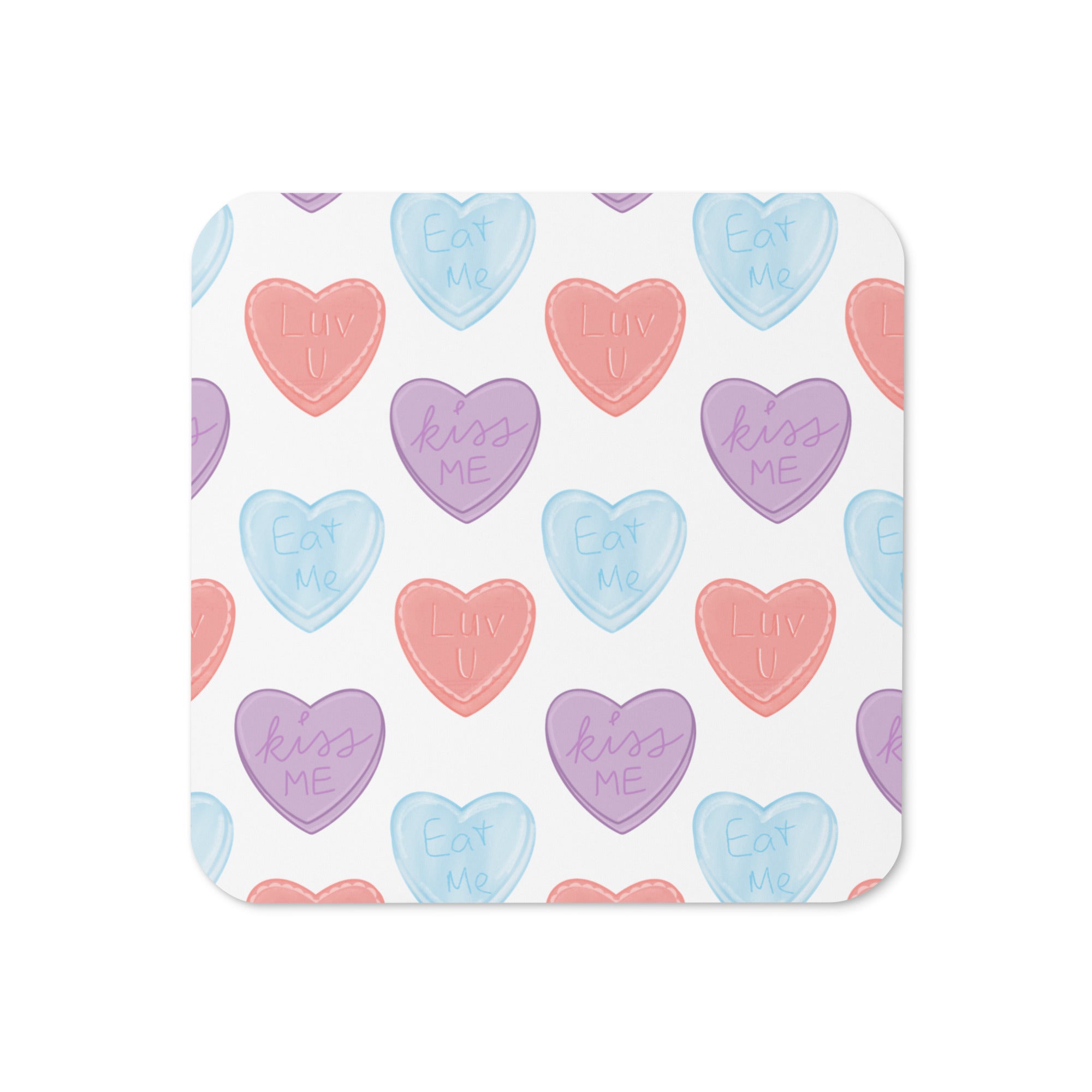 Candy Cork-Back Coaster, Coffee Coaster, Durable Coaster, Desk Accessory, Dining Decor, New Home Gift