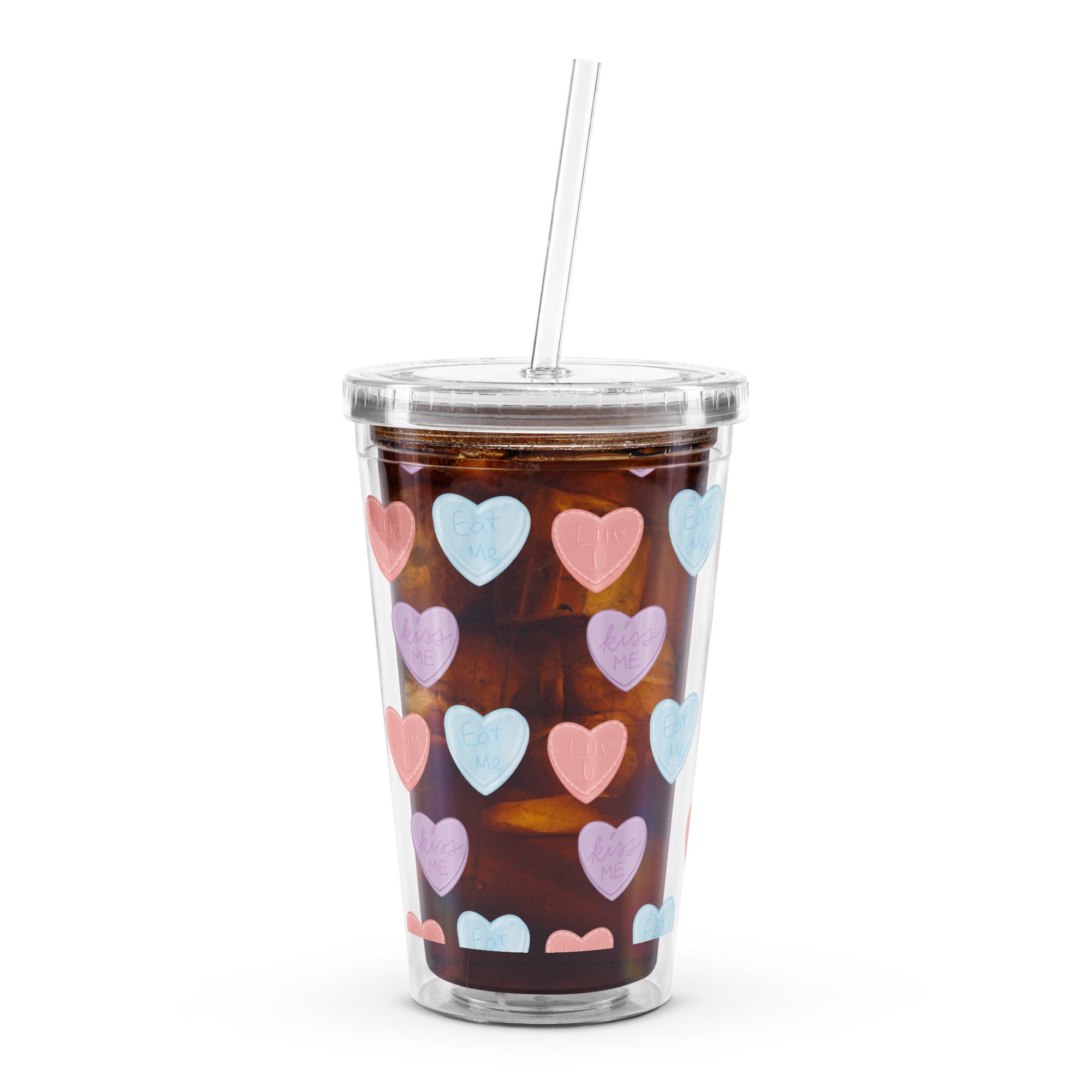 Transparent Plastic Candy Tumbler, Spill-Proof Cup, Clear Travel Mug, Reusable Drink Container, Eco-Friendly Tumbler, Gift