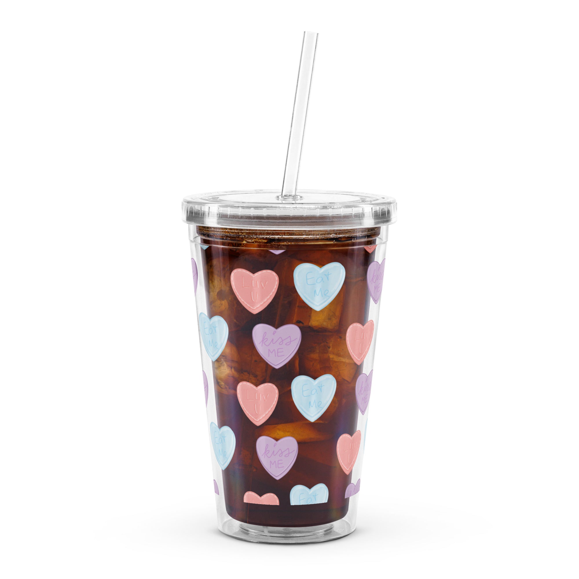Transparent Plastic Candy Tumbler, Spill-Proof Cup, Clear Travel Mug, Reusable Drink Container, Eco-Friendly Tumbler, Gift