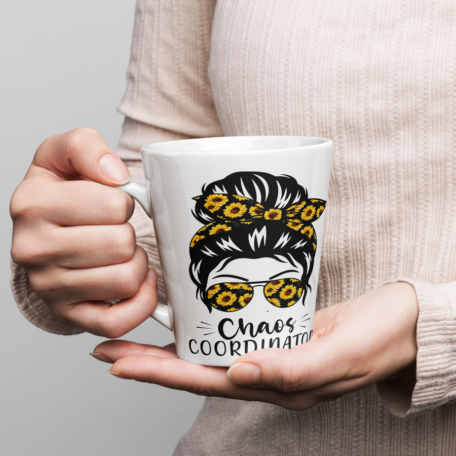 Glossy Latte mug with Girl Print, Elegant Ceramic Mother's Day Mug for Everyday Use, Dishwasher Safe Mug Great For Mum